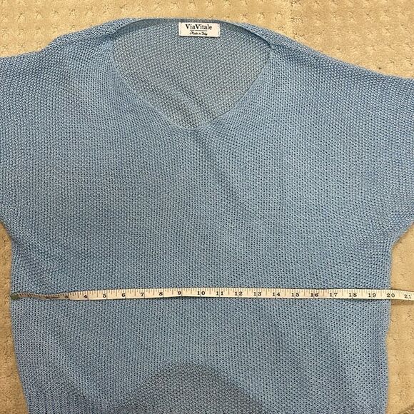 Via Vitale Sweater, No Tag, Women’s Size Small, Powder Blue - Picture 6 of 7